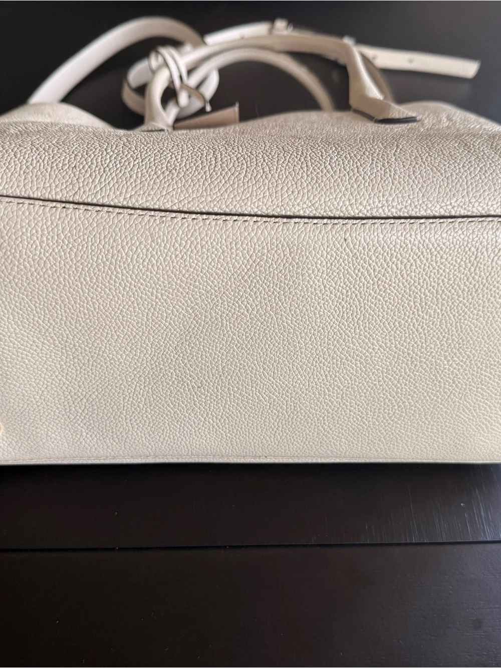 Kate Spade Pebbled Leather Satchel in Light Beige